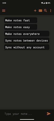 NoteerT - fast notes Screen 2