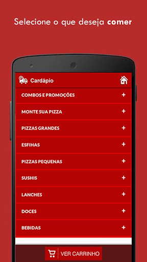 Android application Pizzaria Integrale screenshort