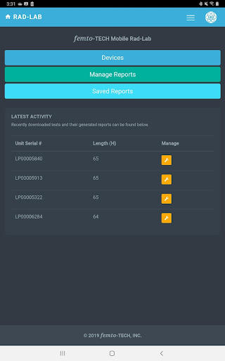 Android application femto-TECH Rad-Lab screenshort