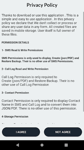 Screenshot of Super SMS Backup & Restore