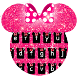 Pink Minnie Glitter keyboard Theme icon