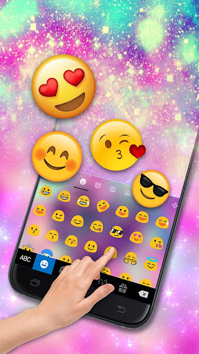 Heart 3d Galaxy Keyboard Theme Screen 3