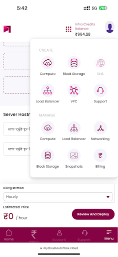 Android application Outofbox cloud screenshort