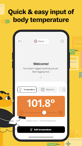 Android application Loggo: Fever & Blood pressure screenshort