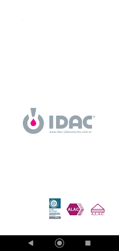 Android application IDAC Laboratorios screenshort
