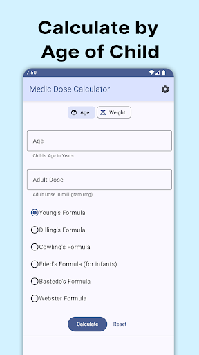Medic Dose Calculator Screen 2
