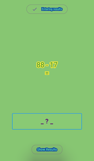 Mental Arithmetic Exercise Screen 3