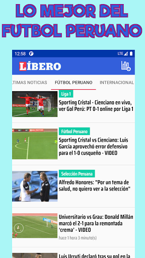 Android application Diario Libero - Futbol Peruano screenshort