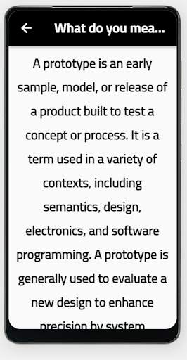 Android application prototypes screenshort