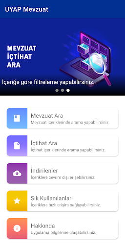 Android application UYAP Mevzuat screenshort