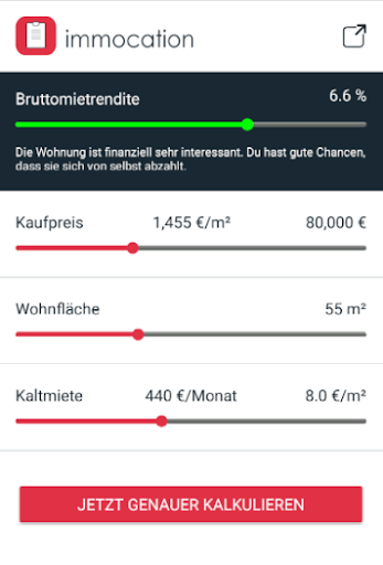 Android application immocation.de - die App screenshort