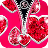 Zipper Love Hearts Romantic Theme icon