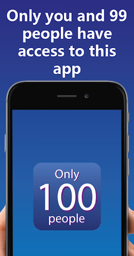 Android application 100 people only screenshort