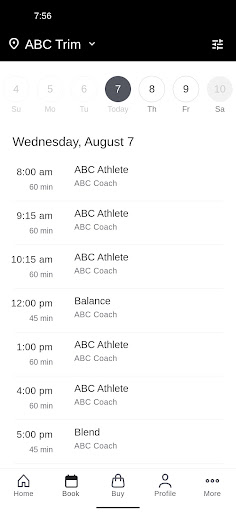 ABC Gyms Screen 2