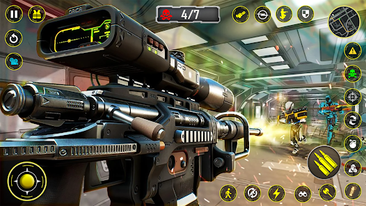 Robot Shooting Game: Gun Games 2.7 APK + Mod (Remove ads / God Mode / Weak enemy) for Android