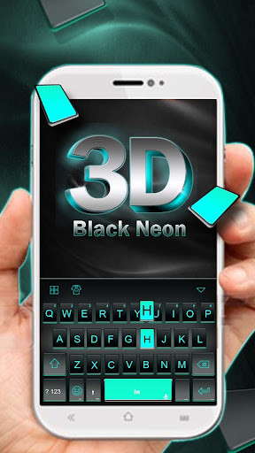 Android application Neon 3D Black Theme screenshort