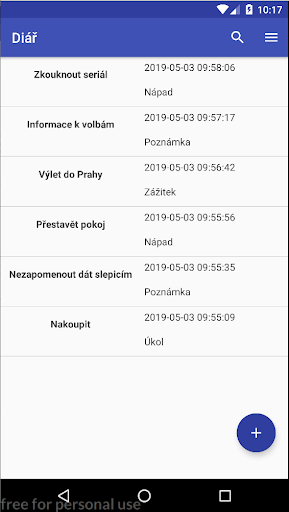 Android application Diary for Android screenshort