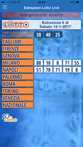 Estrazioni Lotto Diretta Screen 3