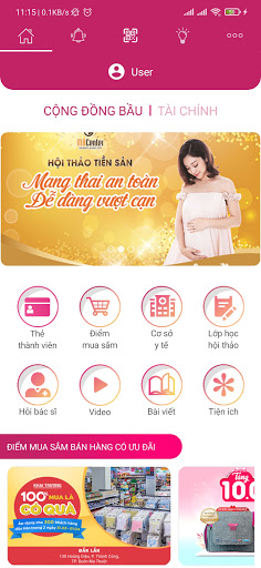 Android application Cộng Đồng Bầu screenshort
