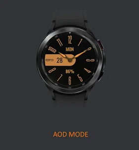 Orange analog watchface