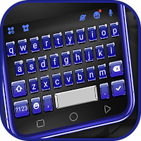 Тема для клавиатуры 3d Blue Tech