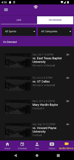HSU Athletics Screen 3