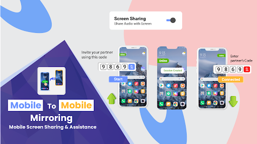 Mobile to Mobile Mirroring App Screenshot 1 - AppWisp.com