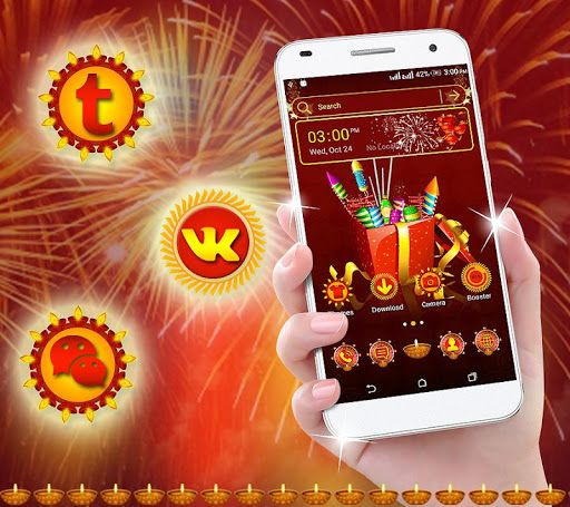 Diwali Crackers Launcher Theme Screen 2
