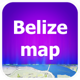 Belize map travel icon