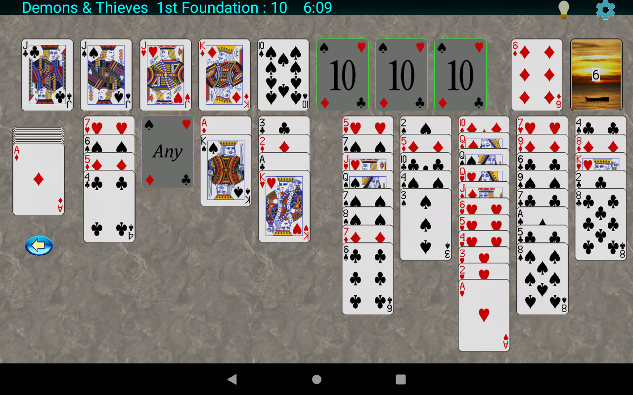 Android application Stellar Solitaire screenshort