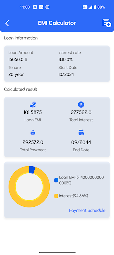 CashLoan EMI Loan Calculator