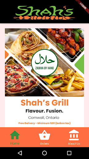 Android application Shahs Grill screenshort