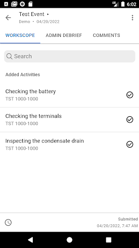 myPlant Debrief Screen 2