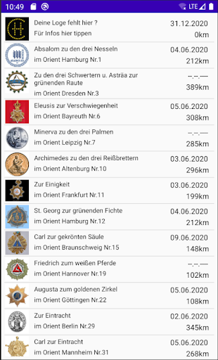 Android application TA Reisen - Freimaurer screenshort