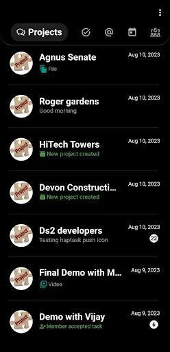 Android application HapTask screenshort