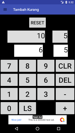 Kalkulator Dua Satuan Screen 3