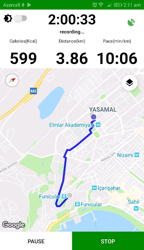 Screenshot of Running Fitness & Map Tracker
