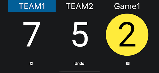 Android application Pickleball Scoreboard screenshort