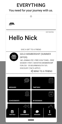 Android application 3F Gym screenshort