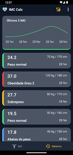 IMC Calc - Calculadora de IMC Screen 3