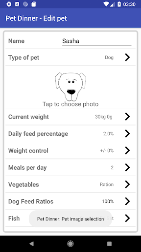 RAW BARF Pet Dinner Screen 2