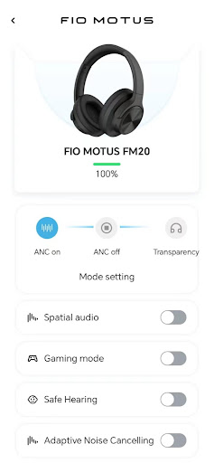 FIO MOTUS Screen 3