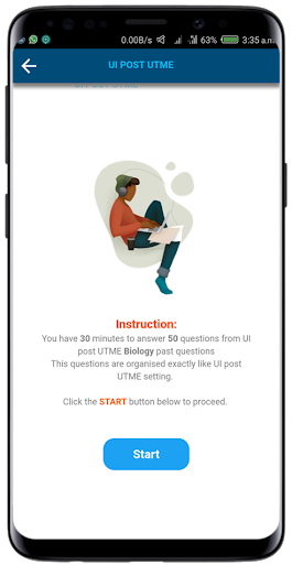 UI POST UTME Screen 3