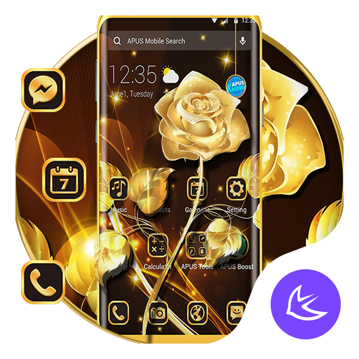 Gold APUS Launcher theme  Icon