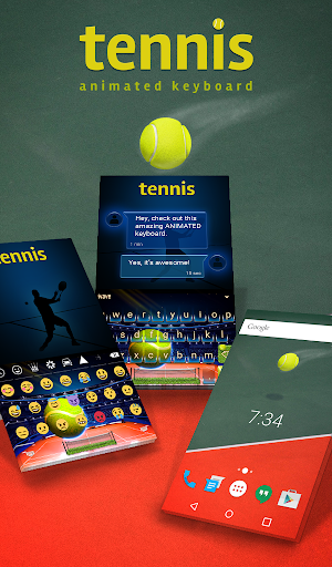 Android application Tennis Animated Keyboard screenshort