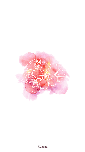 Android application 카카오톡 테마 - 수채화 꽃 screenshort