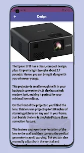 Epson projector EF-11 Guide