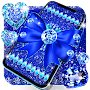 Blue glitter diamond wallpaper