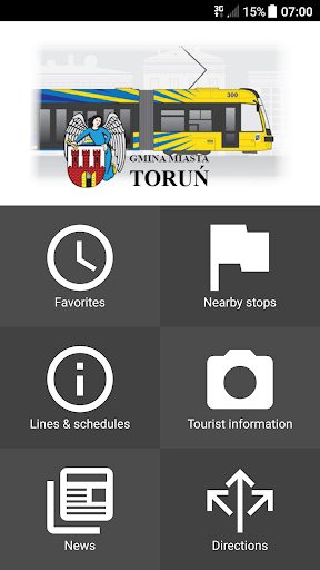 Android application Toruń MZK screenshort