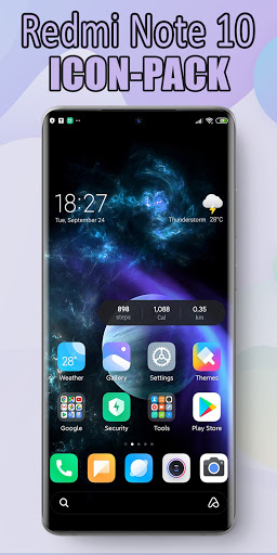 Redmi Note 10 Launcher, theme Screen 3